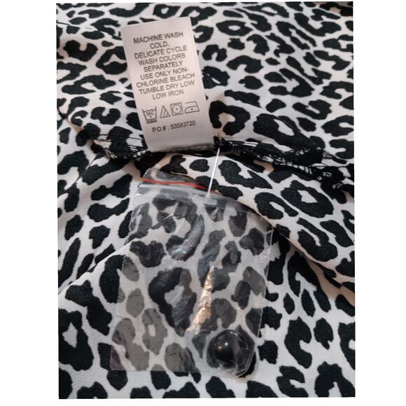 NEW JESSICA LONDON Blouse Tunic Top 18W Bell Sleeves Flowy Boho Animal Print - Picture 9 of 11